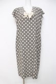 画像1: INGEBORG / リボン付き水玉ワンピース F グレー Y-26-03-20-105-LO-OP-SZ-ZY (1)