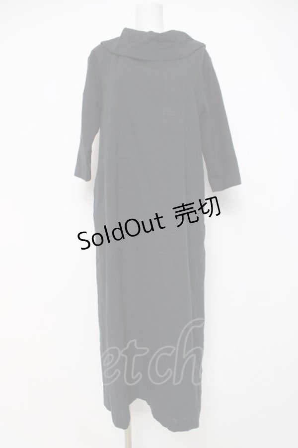 画像1: powder / コットンロングワンピース F 紺 Y-26-03-20-107-LO-OP-SZ-ZY (1)
