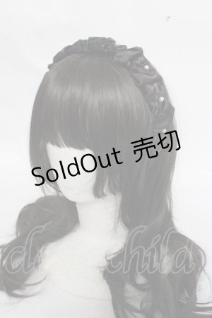 画像: axes femme / パールギャザーカチューシャ  黒 Y-26-03-20-011-AX-AC-SZ-ZY