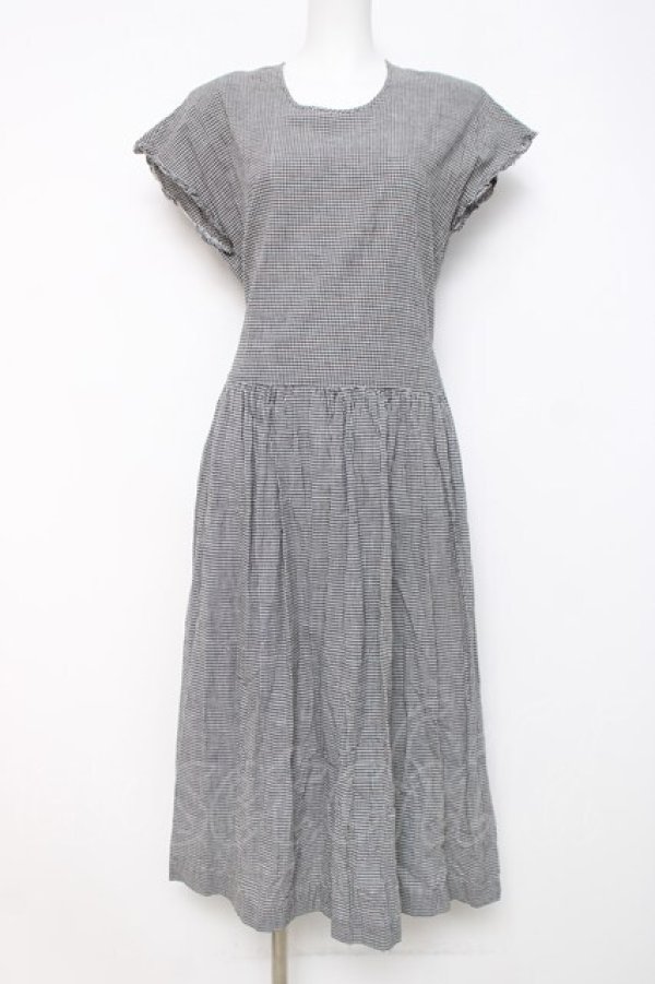 画像1: PINK HOUSE / ギンガム柄ワンピース F 黒 Y-26-03-20-110-LO-OP-SZ-ZY (1)