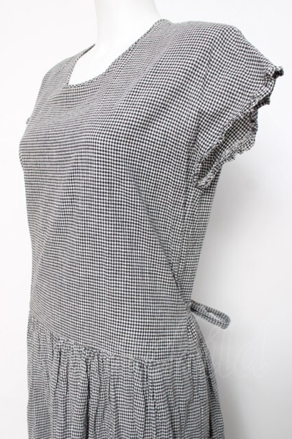 画像2: PINK HOUSE / ギンガム柄ワンピース F 黒 Y-26-03-20-110-LO-OP-SZ-ZY (2)