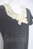 画像2: INGEBORG / 襟レースドットワンピース F 黒 Y-26-03-20-117-LO-OP-SZ-ZY (2)