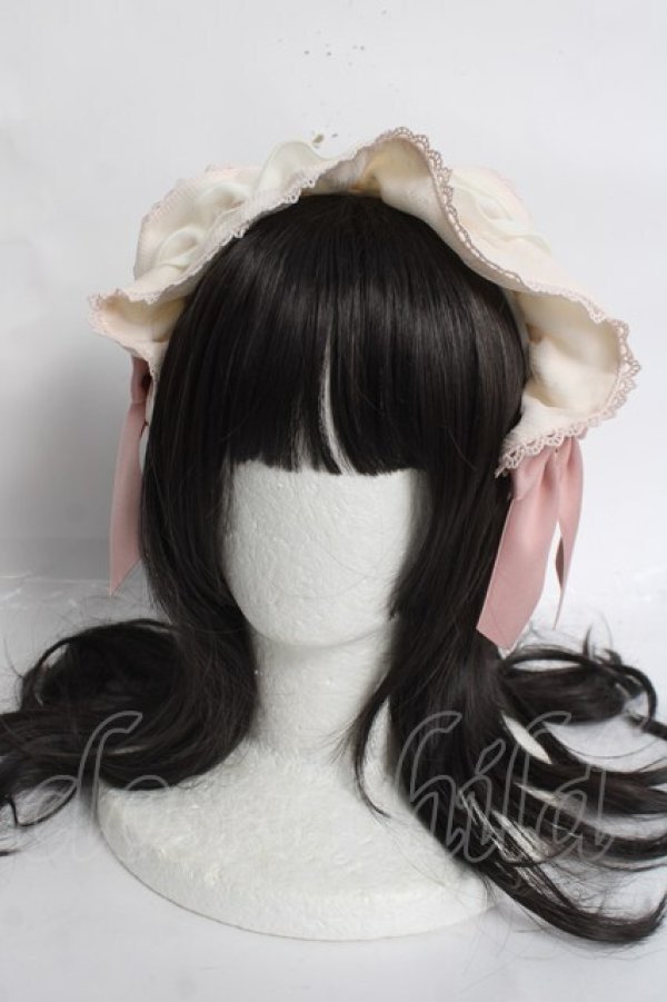 画像2: axes femme kawaii / ドットチュールフリルカチューシャ  ピンク Y-26-03-20-012-AX-AC-SZ-ZY (2)