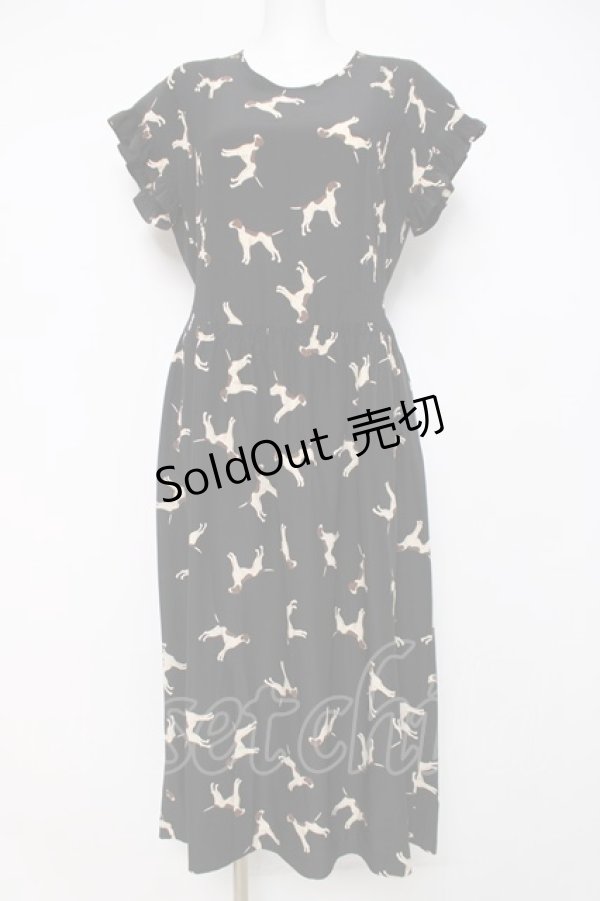 画像1: PINK HOUSE / ダルメシアンプリントワンピース F 黒 Y-26-03-20-124-LO-OP-SZ-ZY (1)