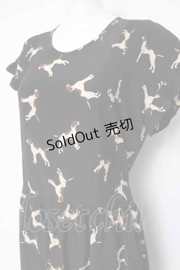 画像2: PINK HOUSE / ダルメシアンプリントワンピース F 黒 Y-26-03-20-124-LO-OP-SZ-ZY (2)