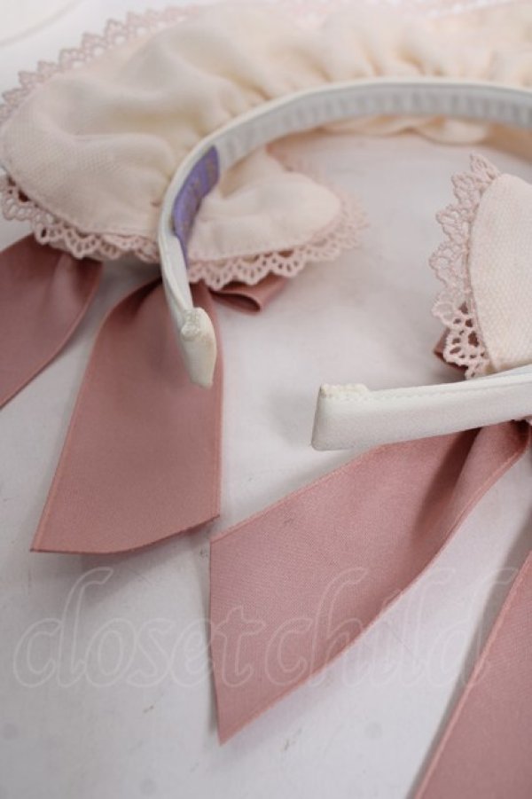 画像4: axes femme kawaii / ドットチュールフリルカチューシャ  ピンク Y-26-03-20-012-AX-AC-SZ-ZY (4)