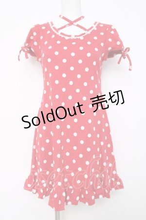 画像: Angelic Pretty / ポルカドットカットワンピース  赤 Y-26-03-20-129-AP-OP-SZ-ZY