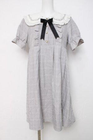 画像: Amavel / Ribbon Kitty チェックワンピース F グレー Y-26-03-20-130-CA-OP-SZ-ZY