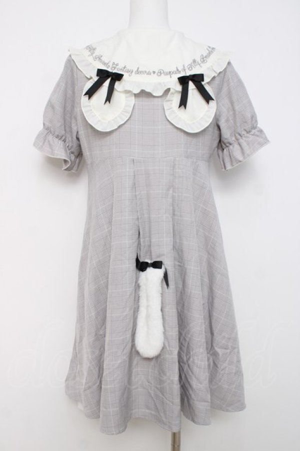 画像3: Amavel / Ribbon Kitty チェックワンピース F グレー Y-26-03-20-130-CA-OP-SZ-ZY (3)
