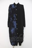 画像1: ALGONQUINS / タイダイフロント空きワンピース F 黒×青 Y-26-03-20-133-AL-OP-SZ-ZY (1)