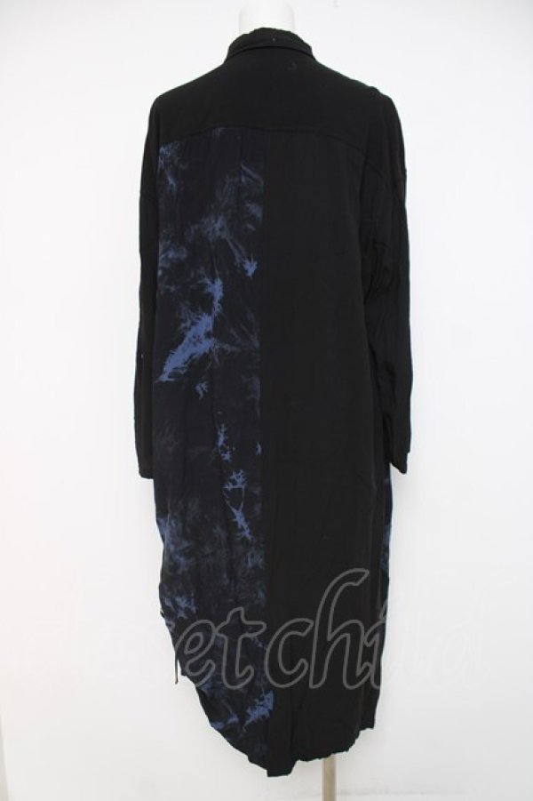 画像2: ALGONQUINS / タイダイフロント空きワンピース F 黒×青 Y-26-03-20-133-AL-OP-SZ-ZY (2)