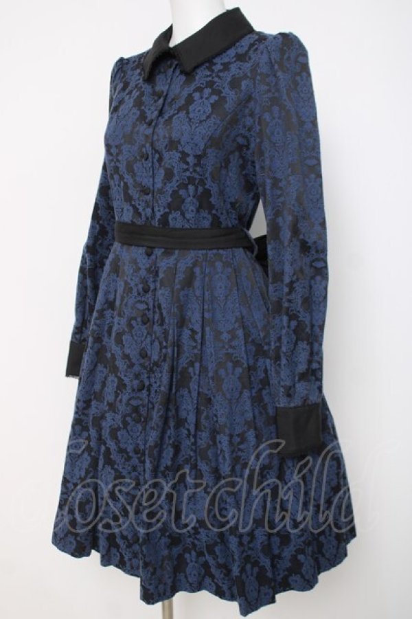 画像2: Sheglit / Cinerariaクラシカルワンピース M ネイビー Y-26-03-20-135-EL-OP-SZ-ZY (2)