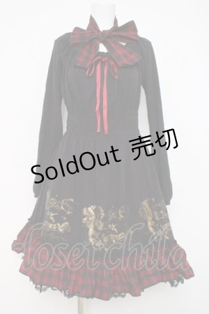 画像: PUTUMAYO / Twinkle catワンピ  黒/赤 Y-26-03-20-138-PT-OP-SZ-ZY