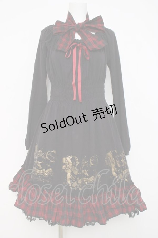 画像1: PUTUMAYO / Twinkle catワンピ  黒/赤 Y-26-03-20-138-PT-OP-SZ-ZY (1)