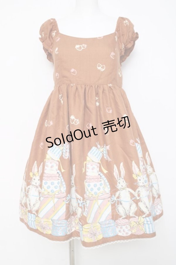 画像1: Emily Temple cute / BUNNY BOXワンピース  ブラウン Y-26-03-20-141-ET-OP-SZ-ZY (1)