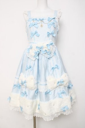 画像: BABY, THE STARS SHINE BRIGHT / Ruban de Noel Neigeジャンパースカート  サックス Y-26-03-20-142-BA-OP-SZ-ZY