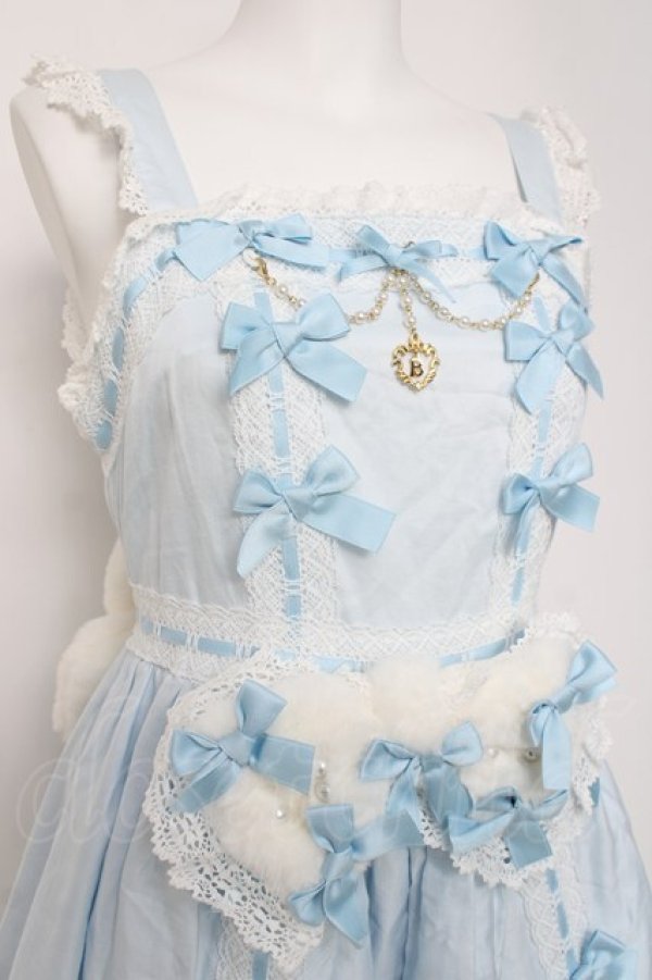 画像6: BABY, THE STARS SHINE BRIGHT / Ruban de Noel Neigeジャンパースカート  サックス Y-26-03-20-142-BA-OP-SZ-ZY (6)