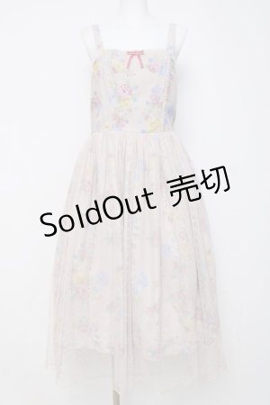 画像: axes femme kawaii / クラシックブーケ柄ジャンスカ M ピンク Y-26-03-20-143-AX-OP-SZ-ZY