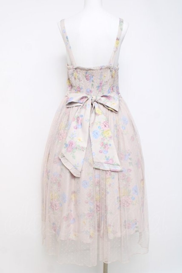 画像2: axes femme kawaii / クラシックブーケ柄ジャンスカ M ピンク Y-26-03-20-143-AX-OP-SZ-ZY (2)