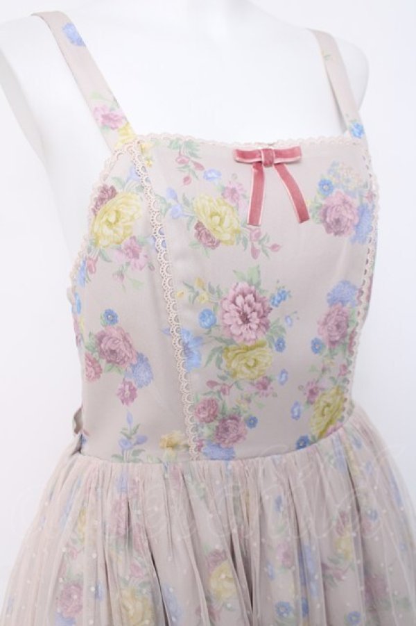 画像3: axes femme kawaii / クラシックブーケ柄ジャンスカ M ピンク Y-26-03-20-143-AX-OP-SZ-ZY (3)