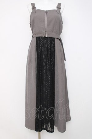 画像: axes femme / バイカラーレースジャンスカ F グレー Y-26-03-20-144-AX-OP-SZ-ZY