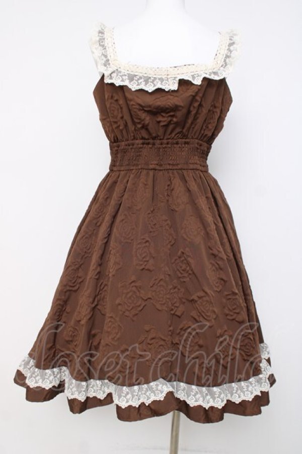 画像2: Eri Aino's collaboration / マノン・ローズ ジャンパースカート M 中茶 Y-26-03-20-146-LO-OP-SZ-ZY (2)