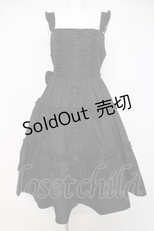 画像: Alice Mashiro / TT*MAAフリルジャンパースカート L 中黒 Y-26-03-20-147-LO-OP-SZ-ZY