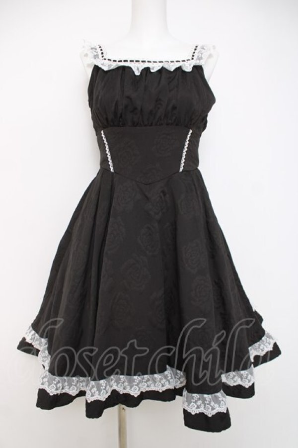 画像1: Eri Aino's collaboration / マノン・ローズ ジャンパースカート S 中黒 Y-26-03-20-148-LO-OP-SZ-ZY (1)