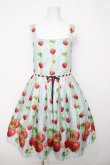 画像1: Emily Temple cute / トリプルStrawberryノースリーブワンピース  サックス Y-26-03-20-150-ET-OP-SZ-ZY (1)