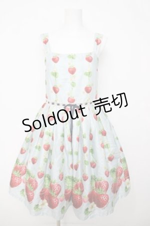 画像: Emily Temple cute / トリプルStrawberryノースリーブワンピース  サックス Y-26-03-20-150-ET-OP-SZ-ZY