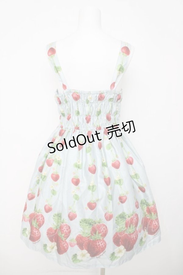 画像2: Emily Temple cute / トリプルStrawberryノースリーブワンピース  サックス Y-26-03-20-150-ET-OP-SZ-ZY (2)