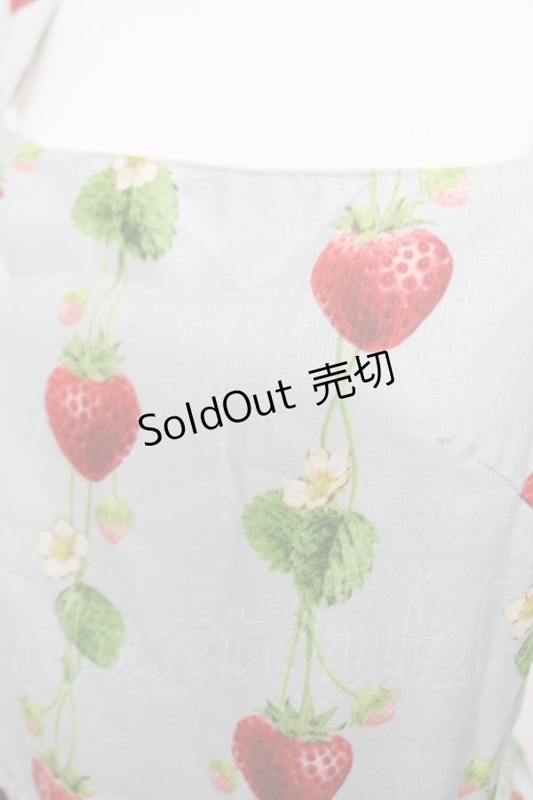 画像3: Emily Temple cute / トリプルStrawberryノースリーブワンピース  サックス Y-26-03-20-150-ET-OP-SZ-ZY (3)