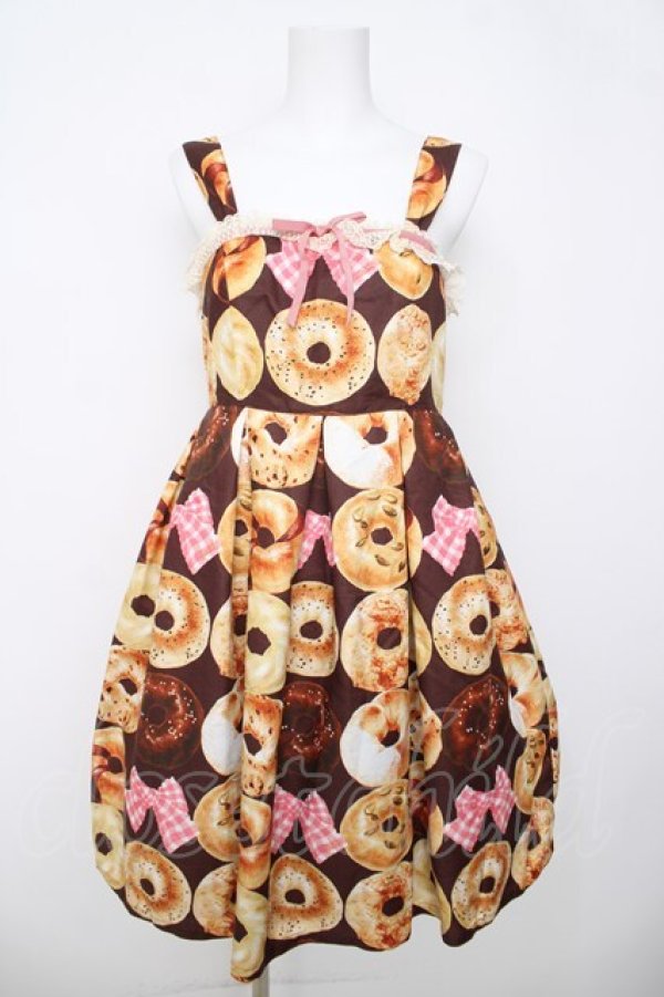 画像1: Emily Temple cute / manyベーグルワンピース  ブラウン Y-26-03-20-157-ET-OP-SZ-ZY (1)