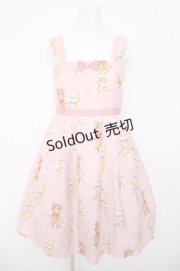 画像1: Emily Temple cute / MILKY TEDDYノースリーブワンピース  ピンク Y-26-03-20-160-ET-OP-SZ-ZY (1)