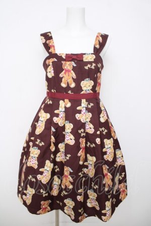 画像: Emily Temple cute / MILKY TEDDYノースリーブワンピース  ブラウン Y-26-03-20-161-ET-OP-SZ-ZY