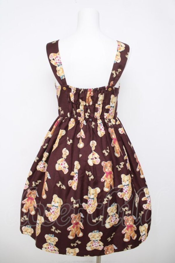 画像2: Emily Temple cute / MILKY TEDDYノースリーブワンピース  ブラウン Y-26-03-20-161-ET-OP-SZ-ZY (2)