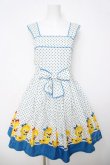 画像1: Emily Temple cute / 水玉あひるジャンパースカート  青 Y-26-03-20-164-ET-OP-SZ-ZY (1)