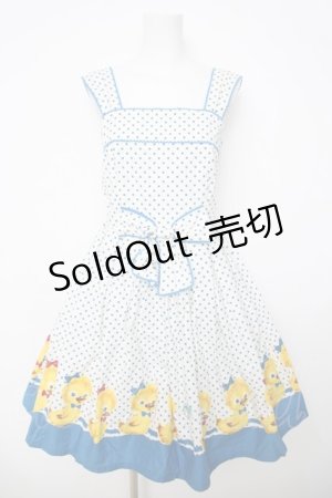 画像: Emily Temple cute / 水玉あひるジャンパースカート  青 Y-26-03-20-164-ET-OP-SZ-ZY