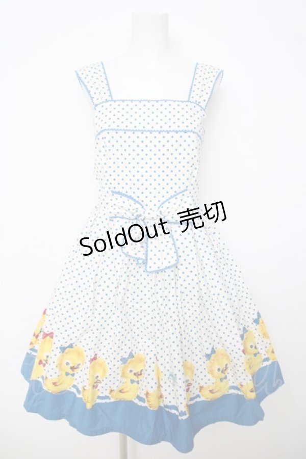 画像1: Emily Temple cute / 水玉あひるジャンパースカート  青 Y-26-03-20-164-ET-OP-SZ-ZY (1)