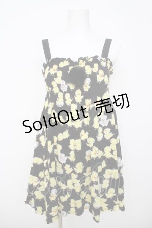 画像: MILK / chickchatシャーリングワンピース  ブラックベース Y-26-03-20-166-ML-OP-SZ-ZY
