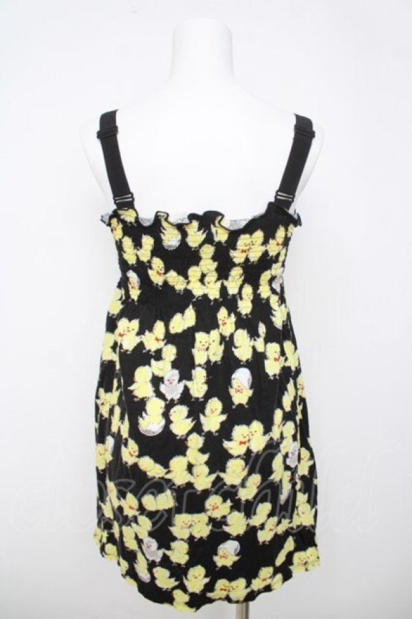 画像2: MILK / chickchatシャーリングワンピース  ブラックベース Y-26-03-20-166-ML-OP-SZ-ZY (2)