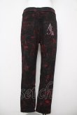 画像2: SEX POT ReVeNGe / GRUNGE PUNK CRUSH STRETCH スキニーパンツ L ブラック/レッド Y-26-03-20-169-SP-PA-SZ-ZY (2)