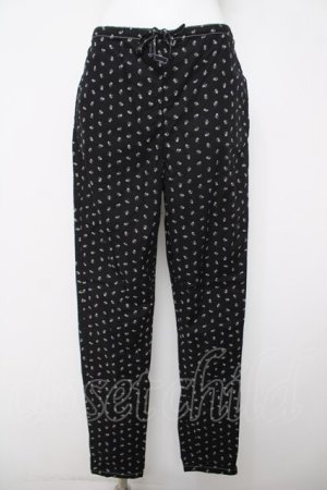 画像: PINK HOUSE / 花柄パンツ F 黒 Y-26-03-20-173-LO-SK-SZ-ZY