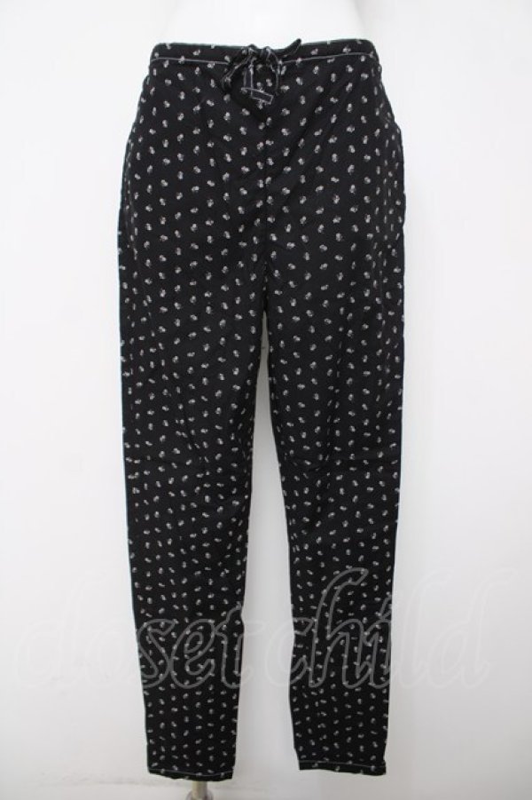 画像1: PINK HOUSE / 花柄パンツ F 黒 Y-26-03-20-173-LO-SK-SZ-ZY (1)