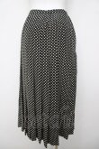 画像2: INGEBORG / ドット柄プリーツスカート  黒 Y-26-03-20-174-LO-SK-SZ-ZY (2)