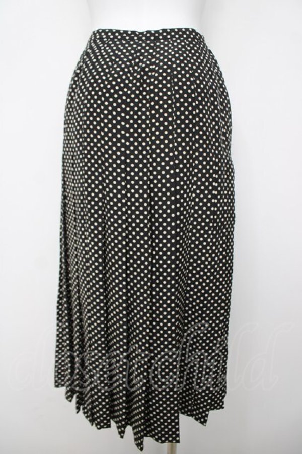 画像2: INGEBORG / ドット柄プリーツスカート  黒 Y-26-03-20-174-LO-SK-SZ-ZY (2)