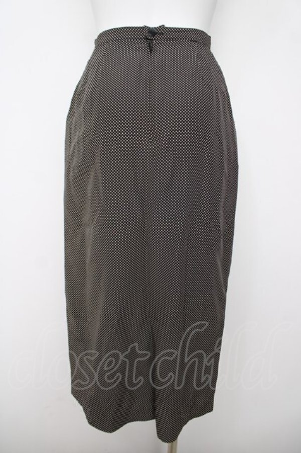 画像2: INGEBORG / 裾リボン付きドットスカート  黒 Y-26-03-20-180-LO-SK-SZ-ZY (2)