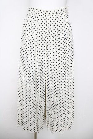 画像: LA・BREA / ドットプリーツパンツ  白 Y-26-03-20-181-LO-PA-SZ-ZY