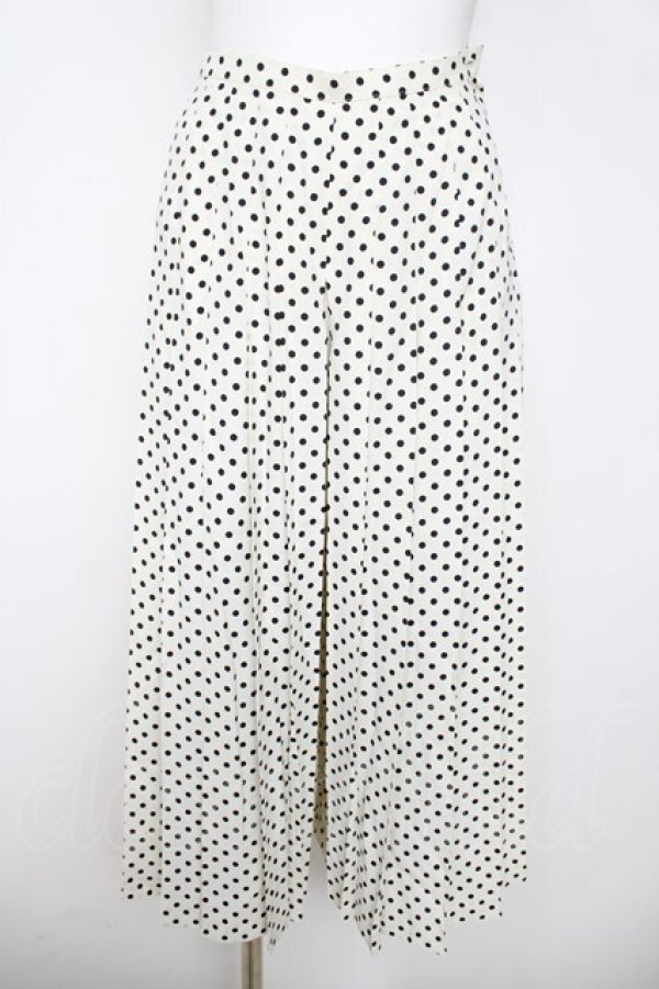 画像1: LA・BREA / ドットプリーツパンツ  白 Y-26-03-20-181-LO-PA-SZ-ZY (1)
