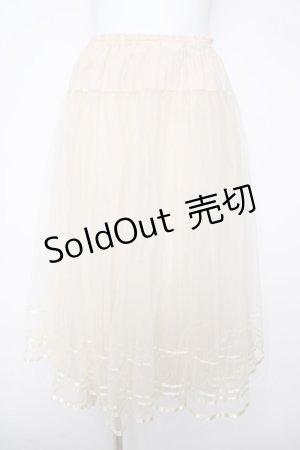 画像: PINK HOUSE / チュール重ねスカート F 生成り Y-26-03-20-185-LO-SK-SZ-ZY